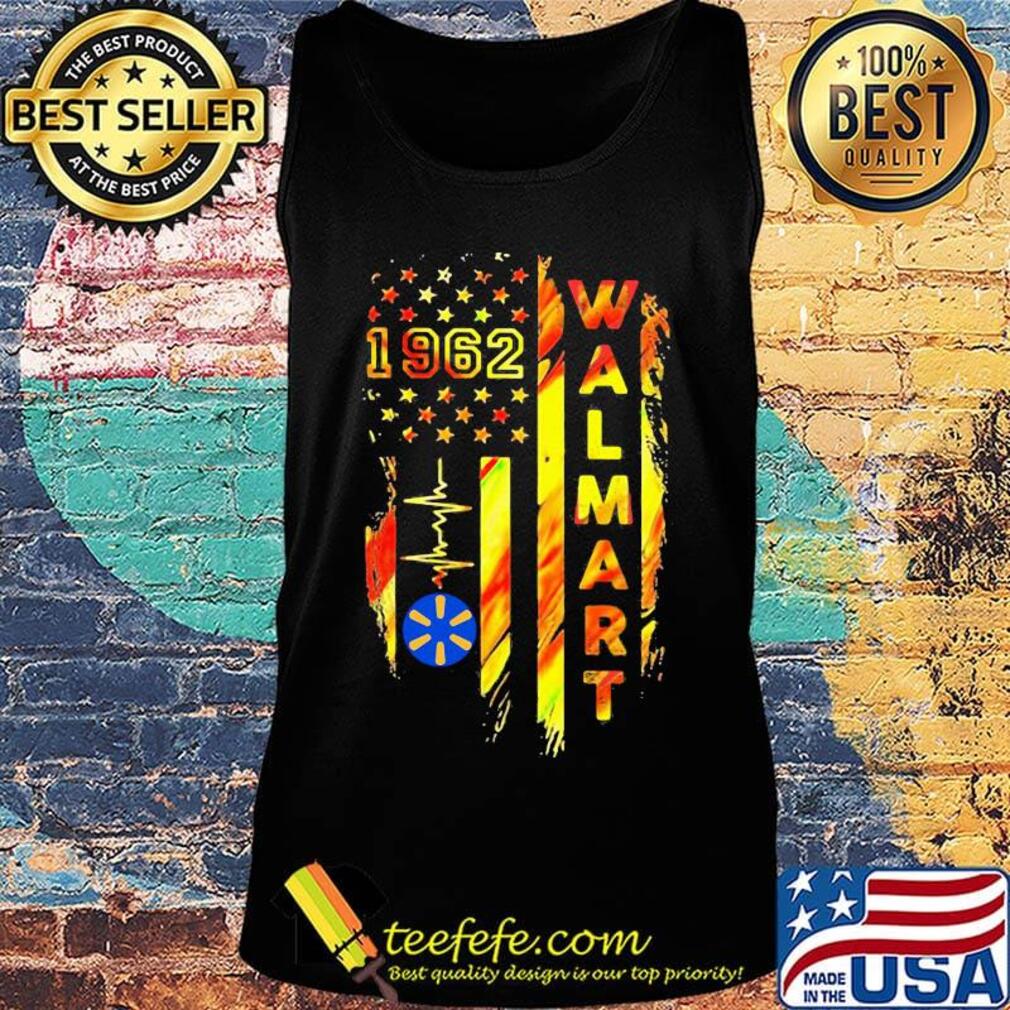 1962 walmart heartbeat american flag independence day s Tank top 1962 walmart heartbeat american flag independence day s Tank top