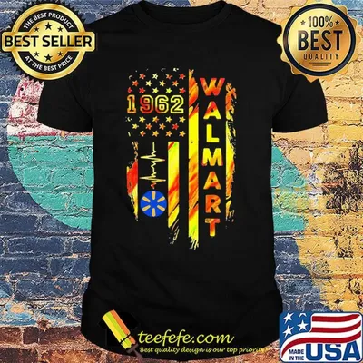 1962 walmart heartbeat american flag independence day shirt