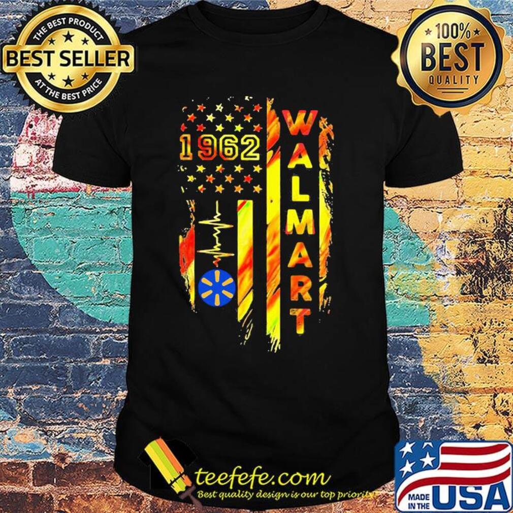 1962 walmart heartbeat american flag independence day shirt