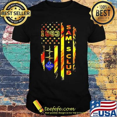 1983 sam's club heartbeat american flag independence day shirt