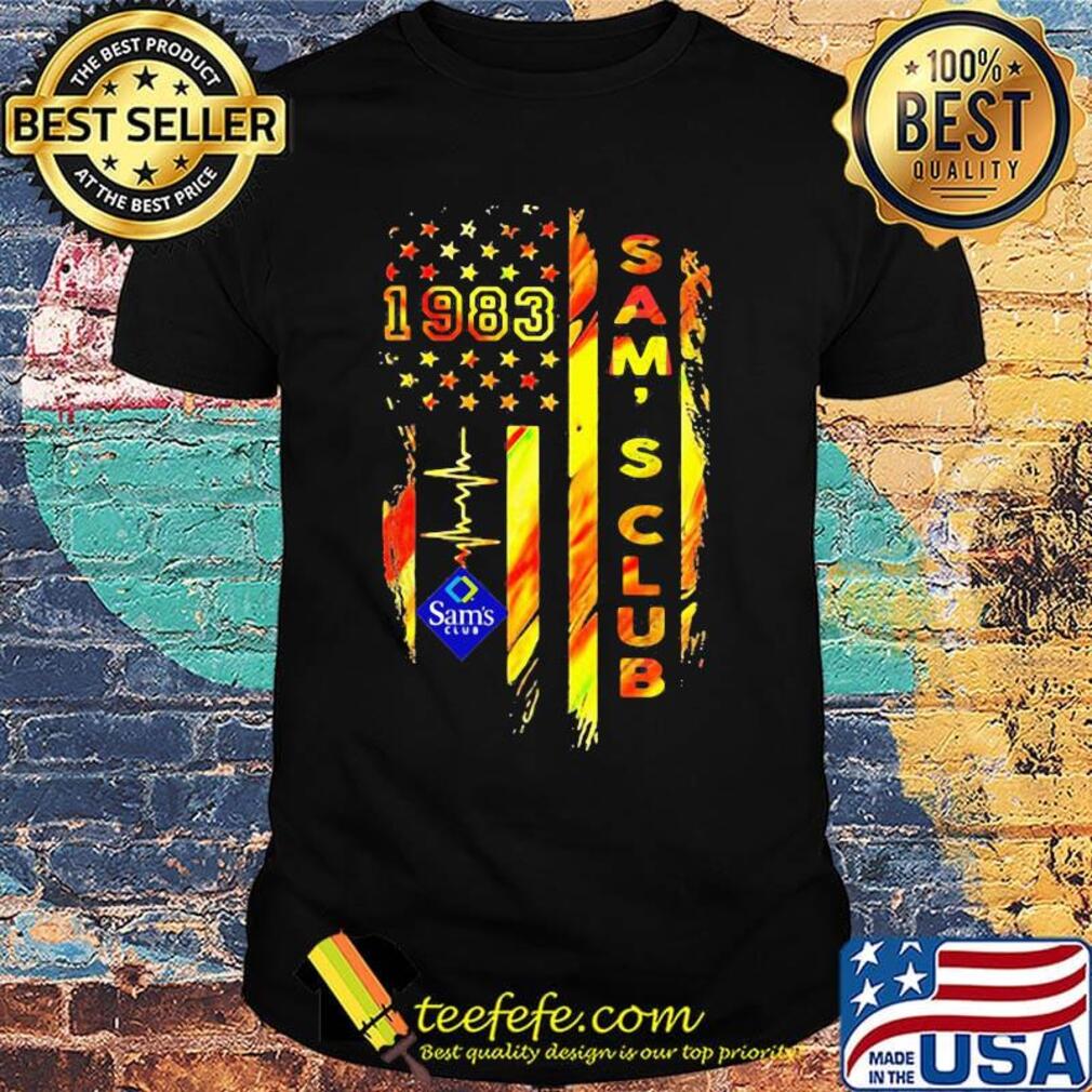 1983 sam's club heartbeat american flag independence day shirt