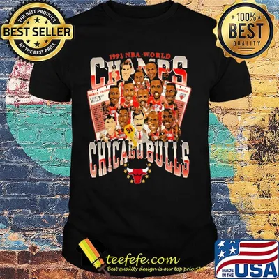 1991 nba world champs chicago bulls basketball shirt