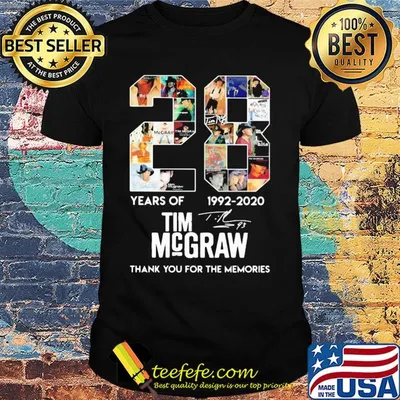 28 years of 1992 2020 Tim McGraw thank you for the memories signature shirt
