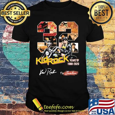32 years of 1988 2020 kid rock signature shirt