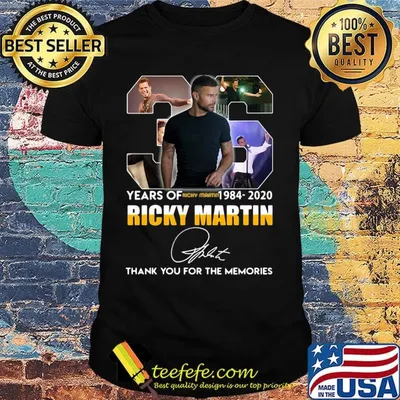 36 years of 1984 2020 ricky martin thank you for the memories signature shirt