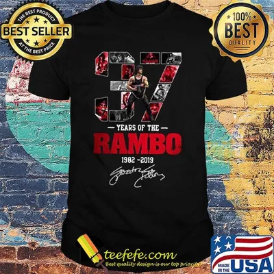 37 years of the rambo 1982 2019 signature shirt