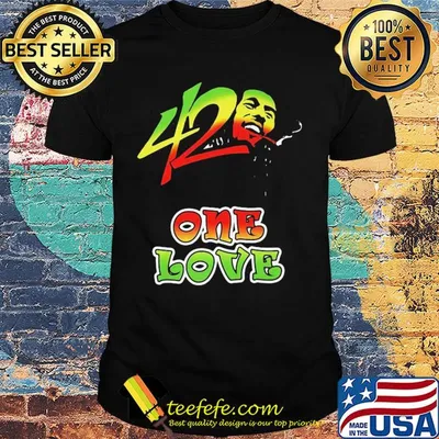 42 one love Bob Marley shirt
