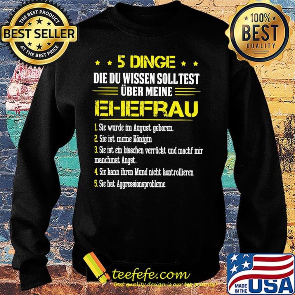 5 dinge die du wissen soll test uber meine ehefrau s Sweater 5 dinge die du wissen soll test uber meine ehefrau s Sweater