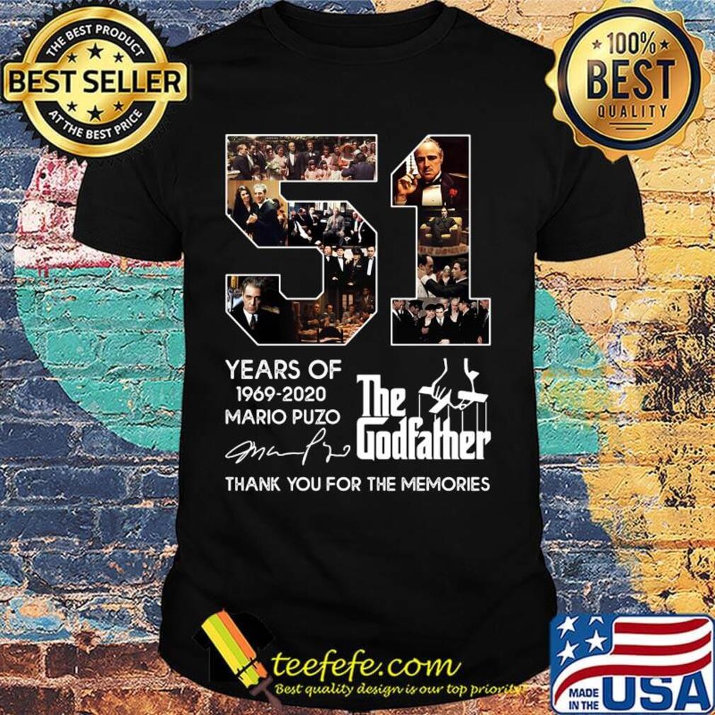 51 years of 1969 2020 mario puzo the godfather thank you for the memories signature shirt 51 years of 1969 2020 mario puzo the godfather thank you for the memories signature shirt