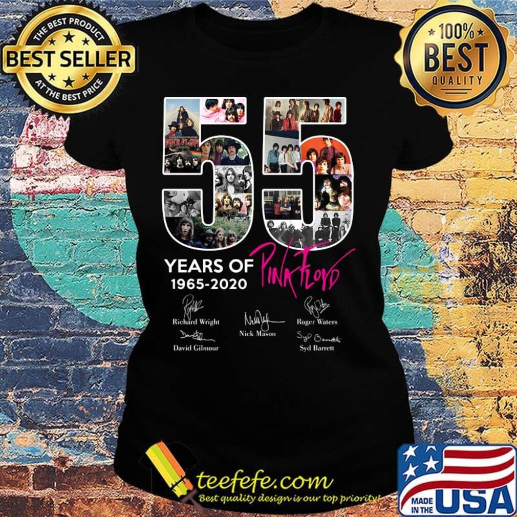 55 years of 1965 2020 pink floyd band members signatures s Ladies tee 55 years of 1965 2020 pink floyd band members signatures s Ladies tee