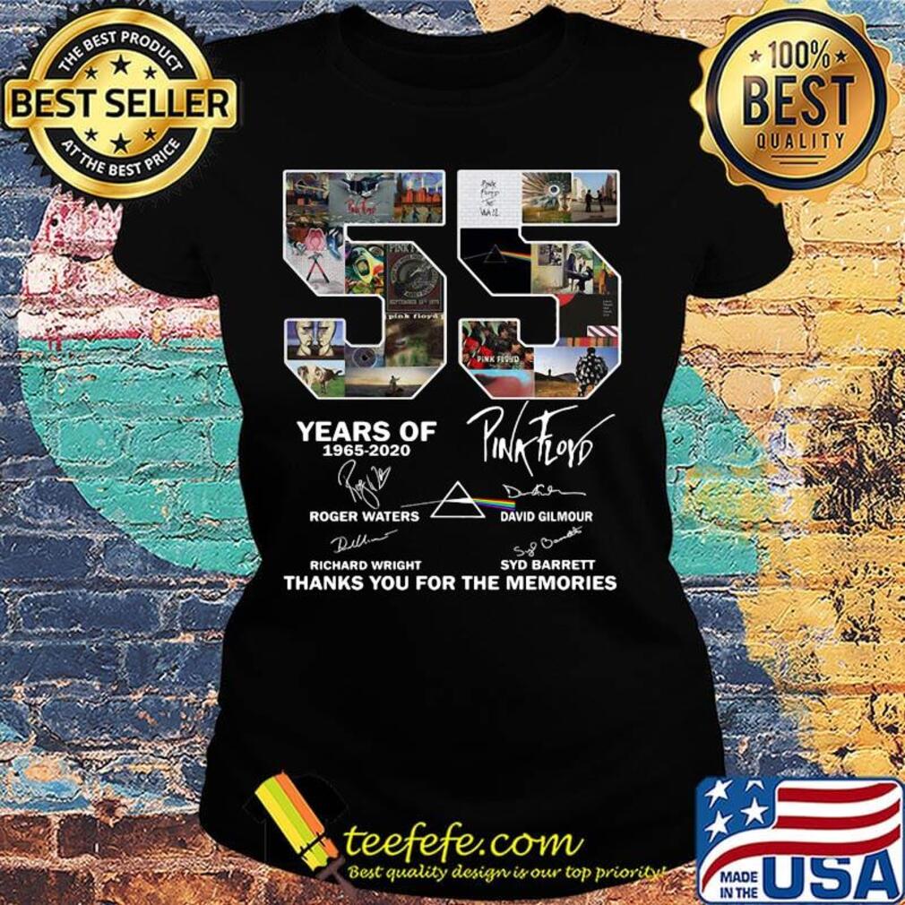 55 years of 1965 2020 pink floyd thank you for the memories signatures s Ladies tee 55 years of 1965 2020 pink floyd thank you for the memories signatures s Ladies tee