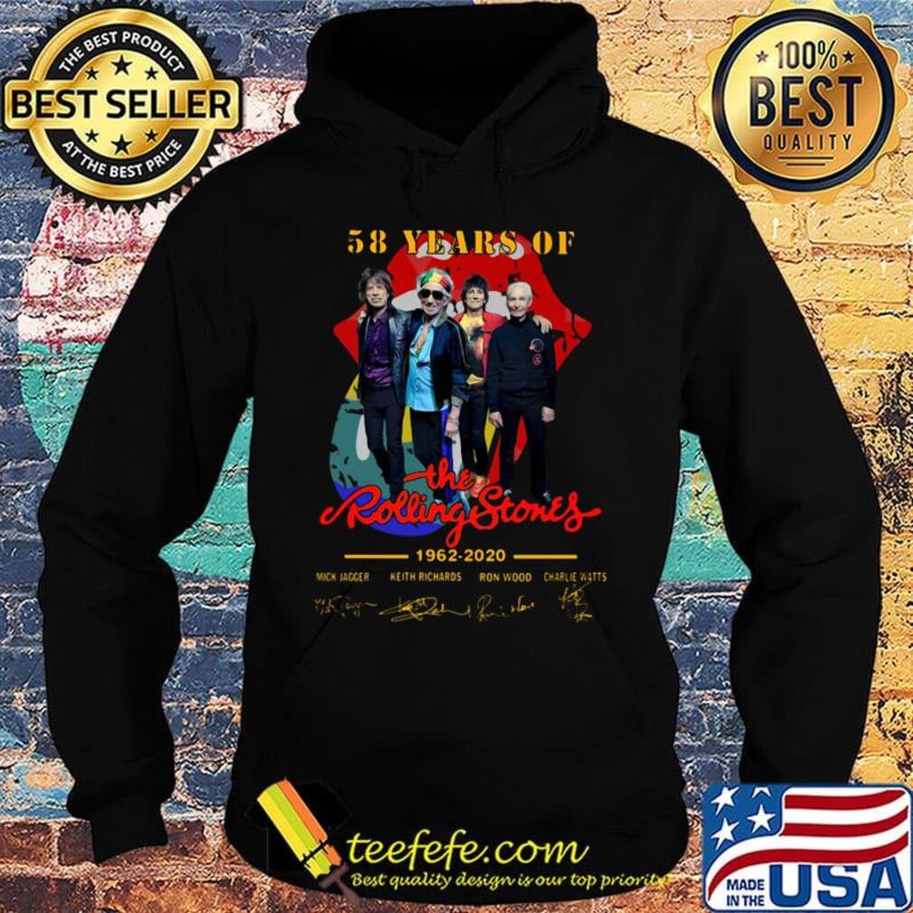 58 years of the rolling stones 1962 2020 signatures s Hoodie 58 years of the rolling stones 1962 2020 signatures s Hoodie