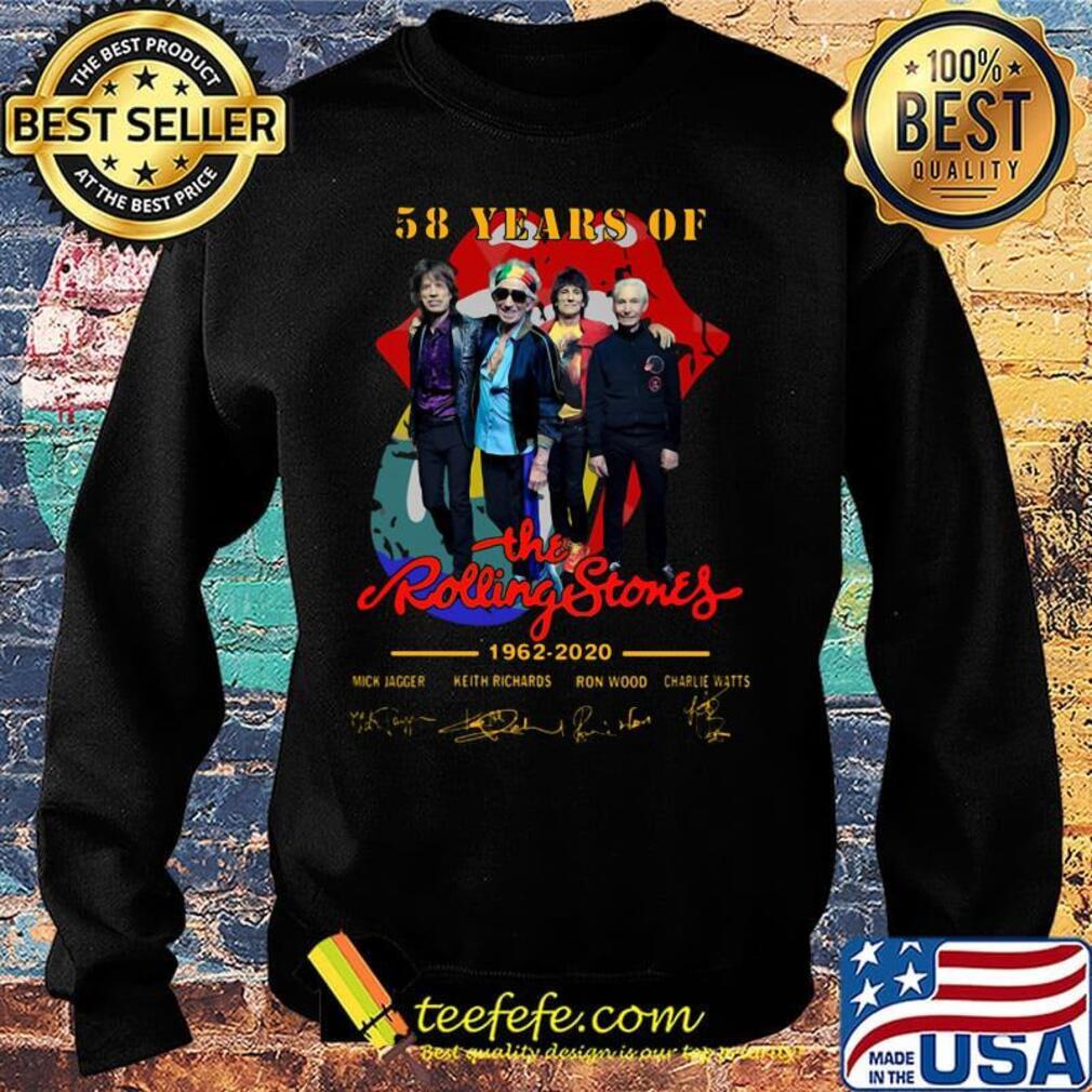 58 years of the rolling stones 1962 2020 signatures s Sweater 58 years of the rolling stones 1962 2020 signatures s Sweater