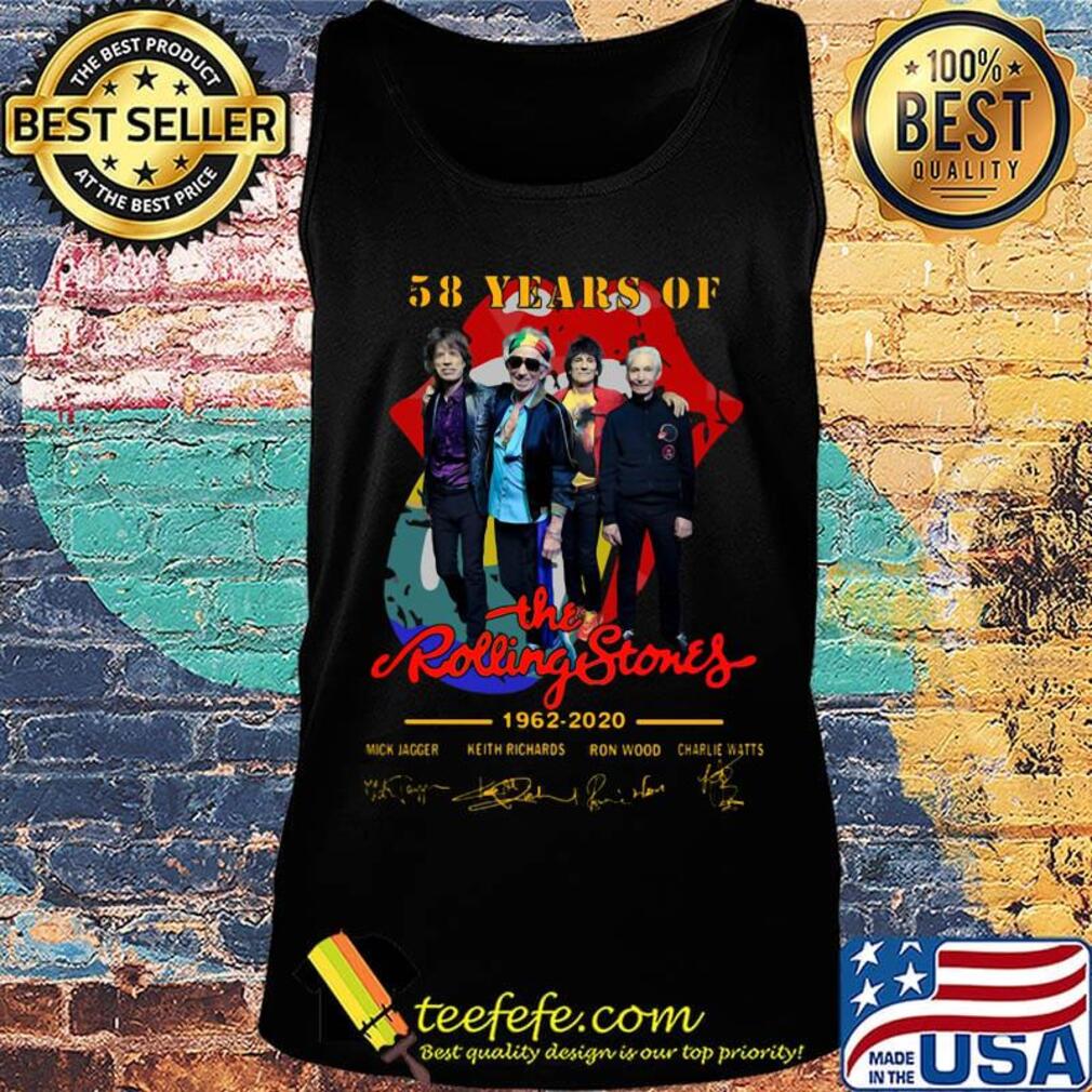 58 years of the rolling stones 1962 2020 signatures s Tank top 58 years of the rolling stones 1962 2020 signatures s Tank top