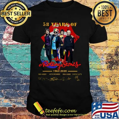 58 years of the rolling stones 1962 2020 signatures shirt
