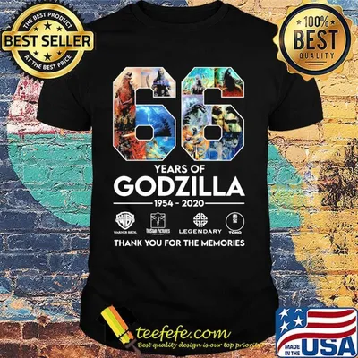 66 years of godzilla 1954 2020 thank you for the memories shirt
