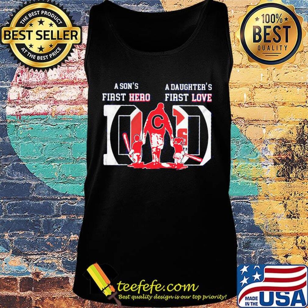 A son's first hero a daughter's first love dad chicago baseball happy father's day s Tank top A son's first hero a daughter's first love dad chicago baseball happy father's day s Tank top