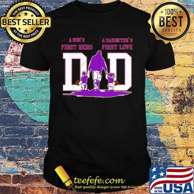 A son's first hero a daughter's first love dad los angeles lakers happy father's day shirt