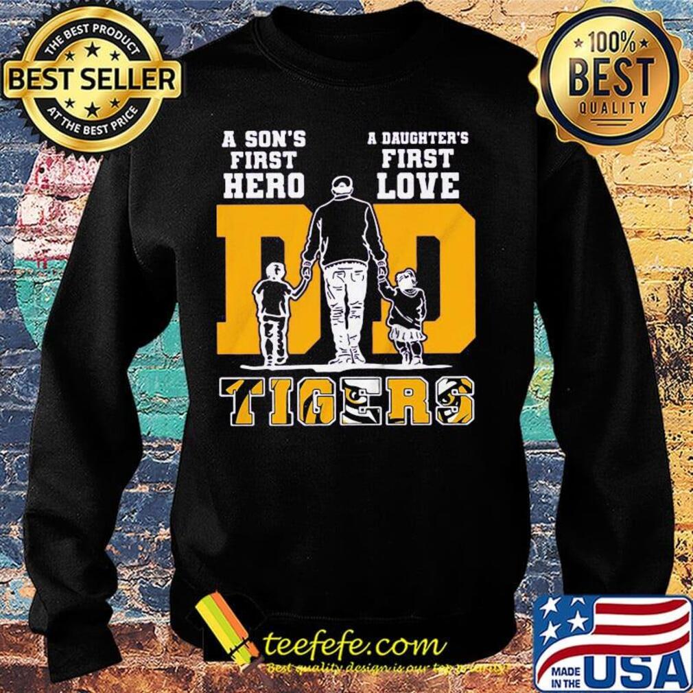A son's first hero a daughter's first lsu tigers football happy father's day s Sweater A son's first hero a daughter's first lsu tigers football happy father's day s Sweater