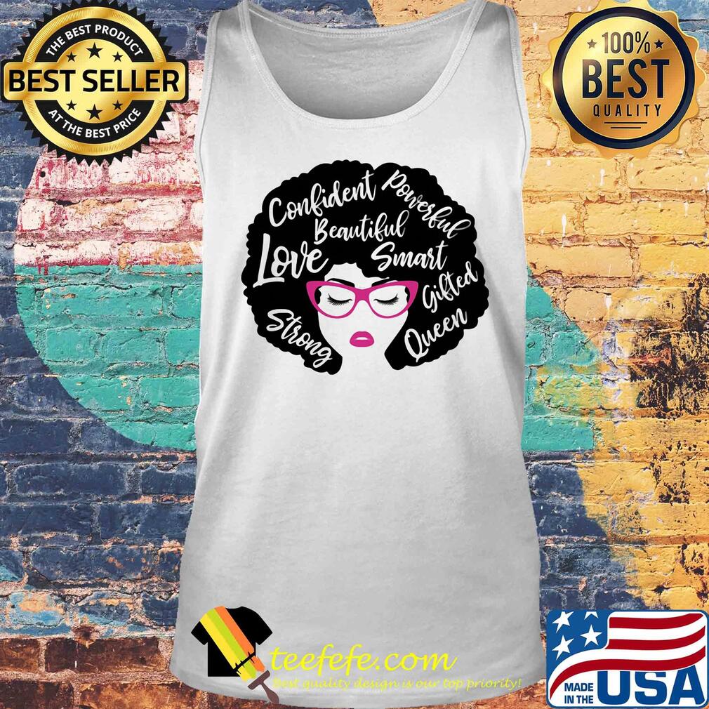 African american woman with words confident love s Tank top African american woman with words confident love s Tank top