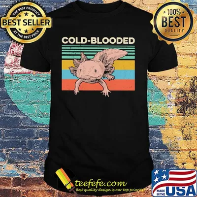 Ajolote cold-blooded vintage retro shirt