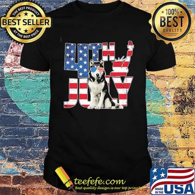 Alaska 4th July Dog American Flag Shirt