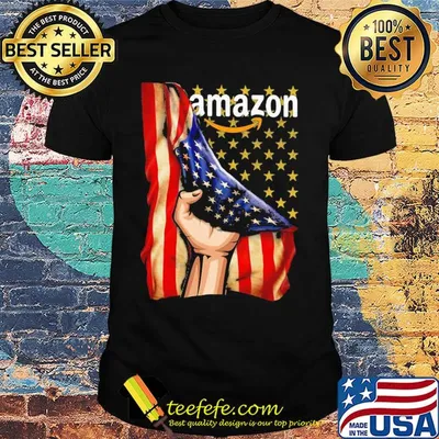 Amazon logo american flag independence day shirt