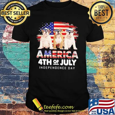 America 4th Of July Independence Day Bulldog Shirt