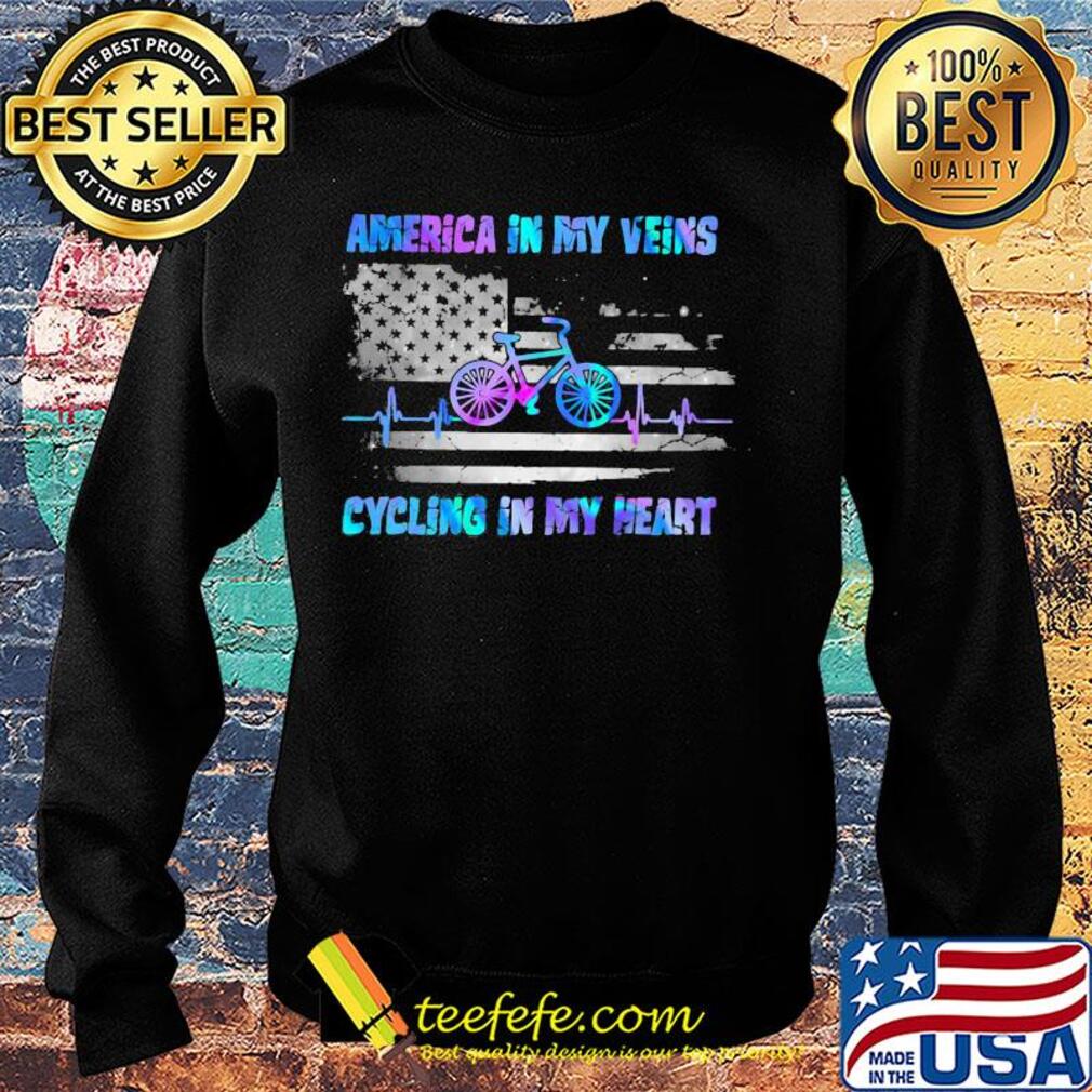 America in my vein cycling in my heart flag veteran Independence Day s Sweater America in my vein cycling in my heart flag veteran Independence Day s Sweater