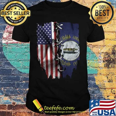 American and kentucky state flag independence day shirt