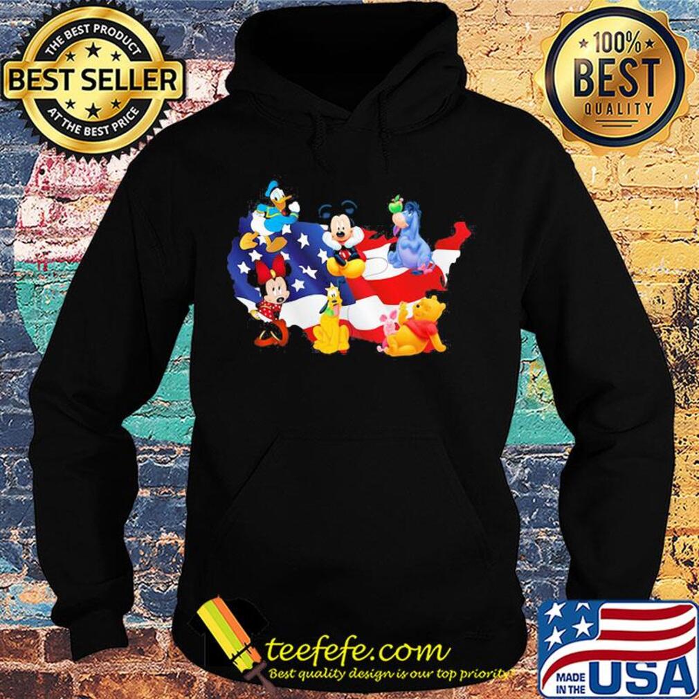 American flag independence day disney donald duck mickey mouse minnie mouse pluto pooh and eeyore s Hoodie American flag independence day disney donald duck mickey mouse minnie mouse pluto pooh and eeyore s Hoodie