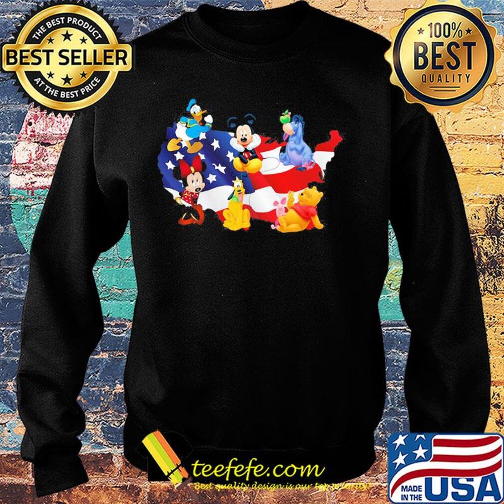 American flag independence day disney donald duck mickey mouse minnie mouse pluto pooh and eeyore s Sweater American flag independence day disney donald duck mickey mouse minnie mouse pluto pooh and eeyore s Sweater