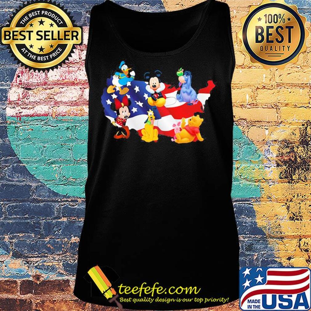 American flag independence day disney donald duck mickey mouse minnie mouse pluto pooh and eeyore s Tank top American flag independence day disney donald duck mickey mouse minnie mouse pluto pooh and eeyore s Tank top