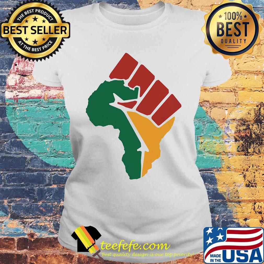 Americas map juneteeth fist s Laides tee Americas map juneteeth fist s Laides tee