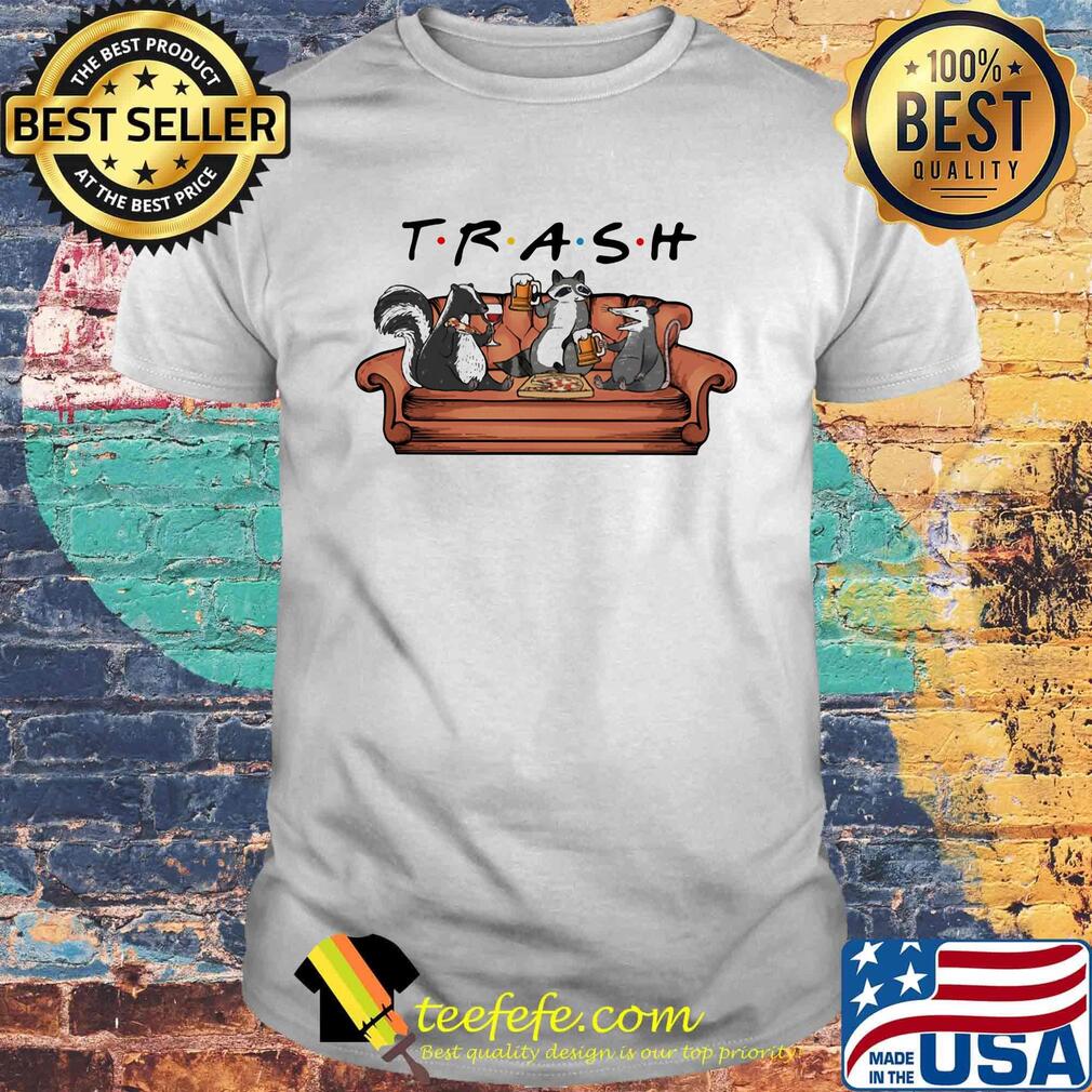 Animal Trash beer and eat pizza on sofa shirt