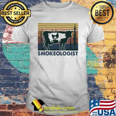 Animals weed smokeologist vintage retro shirt