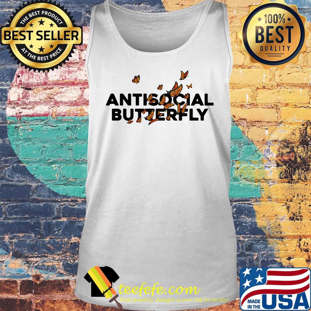 Antisocial Butterfly Yellow Black Shirt Tank top Antisocial Butterfly Yellow Black Shirt Tank top