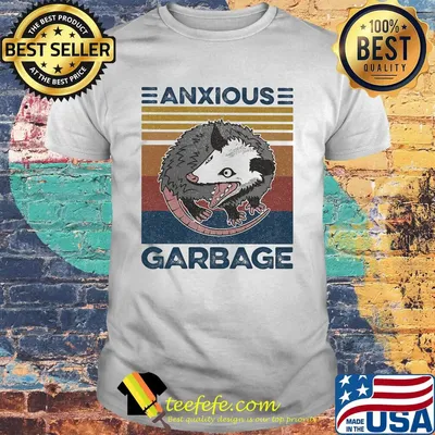 Anxious Garbage Mouse Vintage Retro Shirt