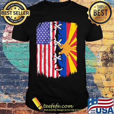 Arizona and american flag 4th of july independence day shirt