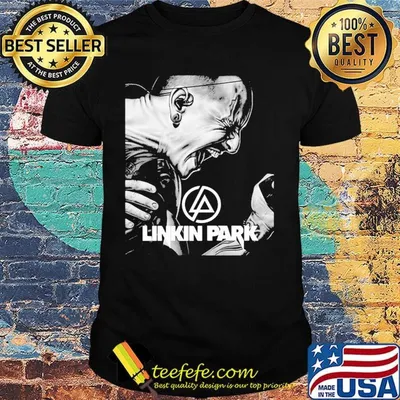 Art mural linkin-park chester black shirt