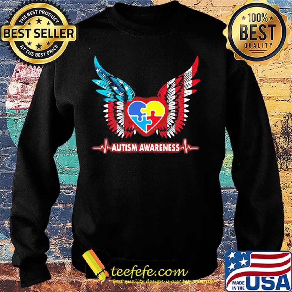 Autism Awareness Heart Wing Shirt Sweater Autism Awareness Heart Wing Shirt Sweater
