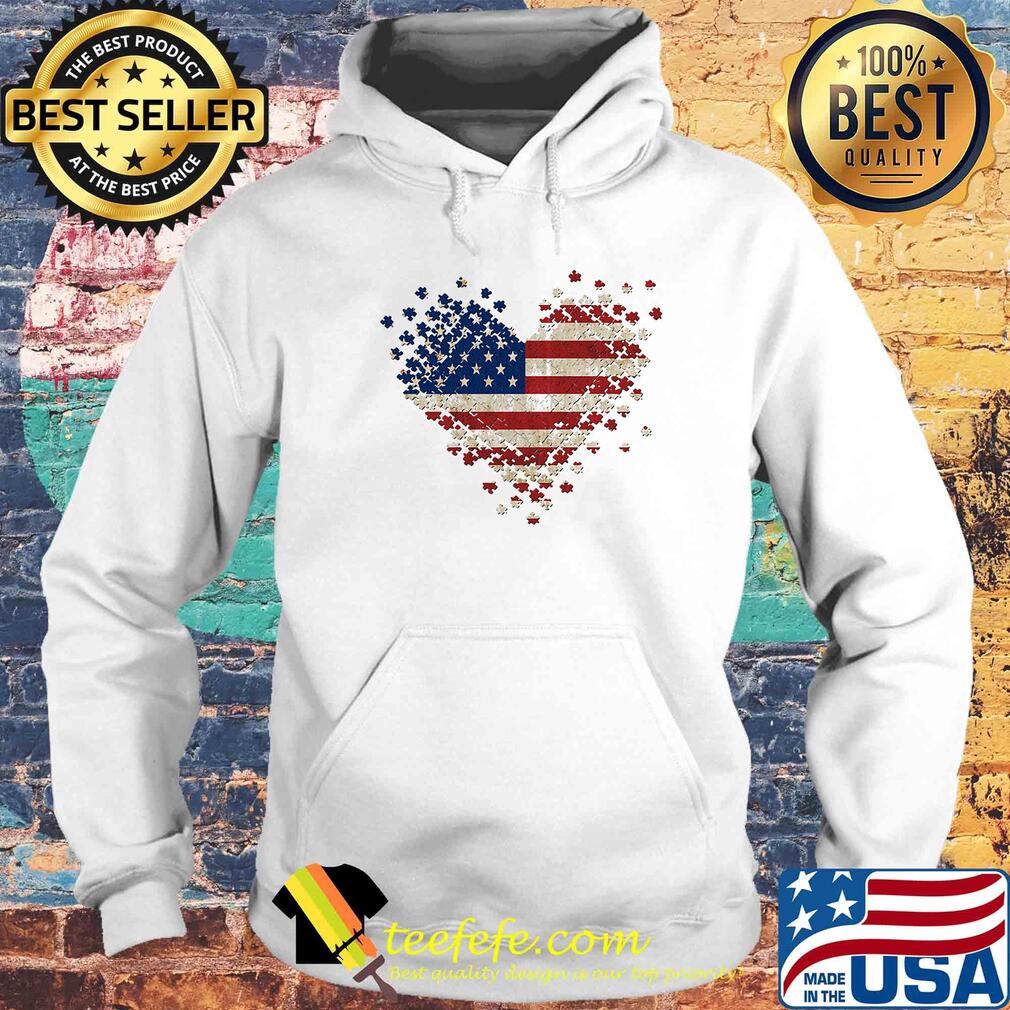 Autism heart american flag independence day s Hoodie Autism heart american flag independence day s Hoodie