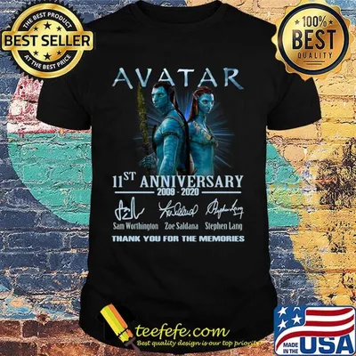 Avatar 11st anniversary 2009 2020 thank you for the memories signatures shirt