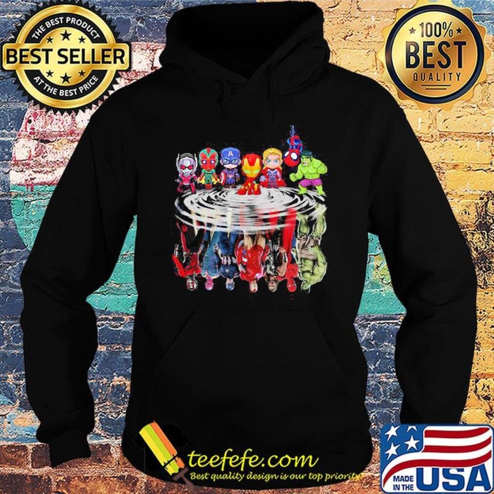 Avengers marvel superheroes chibi characters water reflection s Hoodie Avengers marvel superheroes chibi characters water reflection s Hoodie