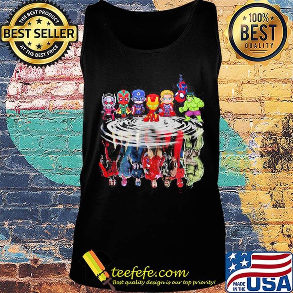 Avengers marvel superheroes chibi characters water reflection s Tank top Avengers marvel superheroes chibi characters water reflection s Tank top
