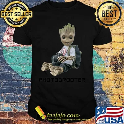 Baby groot photography captain america shirt