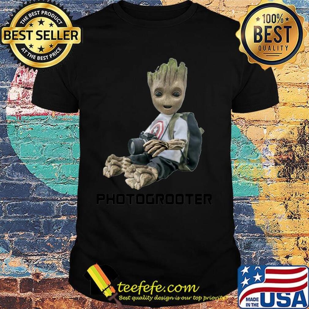 Baby groot photography captain america shirt