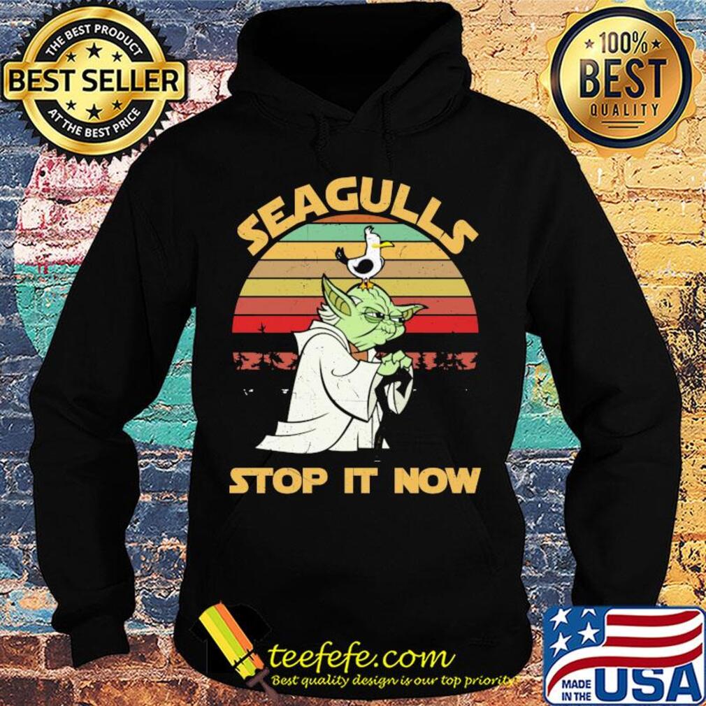 Baby Yoda Seagulls stop it now vintage retro s Hoodie Baby Yoda Seagulls stop it now vintage retro s Hoodie