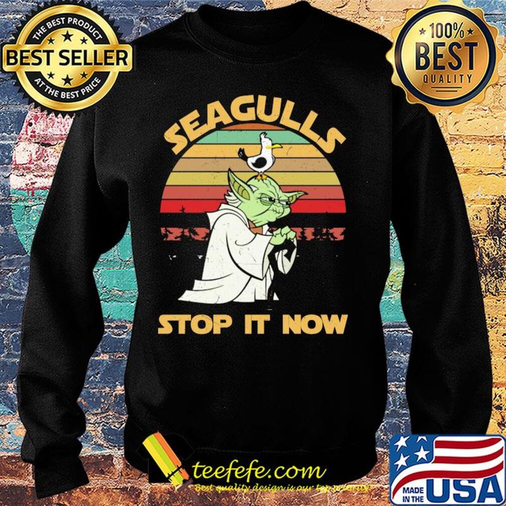 Baby Yoda Seagulls stop it now vintage retro s Sweater Baby Yoda Seagulls stop it now vintage retro s Sweater