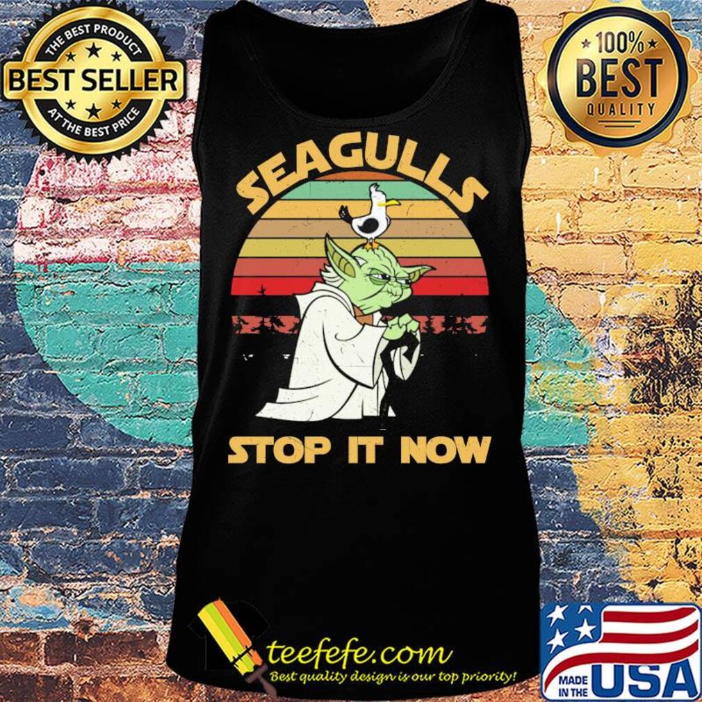 Baby Yoda Seagulls stop it now vintage retro s Tank top Baby Yoda Seagulls stop it now vintage retro s Tank top